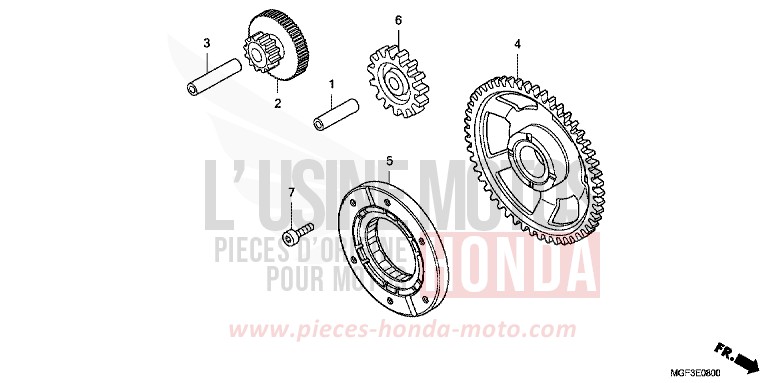 EMBRAYAGE DE DEMARRAGE de SILVER WING TITANIUM METALLIC (YR183) de 2011